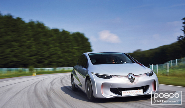 POSCO materials were used in the design of Renault’s EOLAB concept car