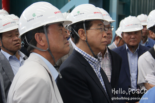 POSCO Board Members Visit Krakatau POSCO Steelworks Construction Site in Indonesia
