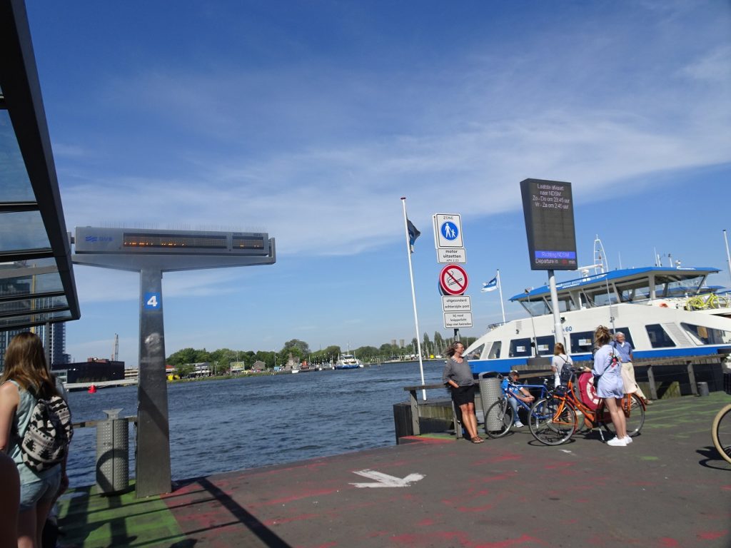The NDSM ferry stop in Amsterdam Central.
