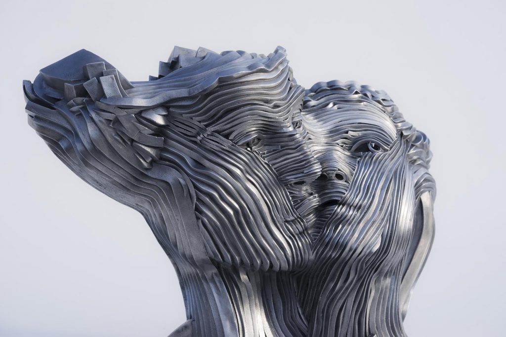 Gil Bruvel’s stainless steel sculpture.
