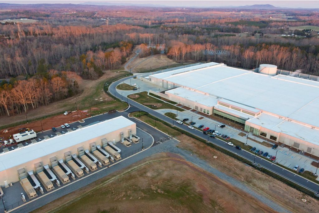 Aerial view of one of Apple’s data centers.