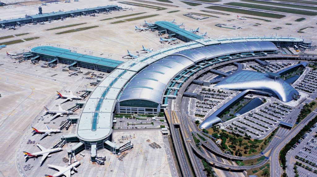 A bird’s eye view of Incheon International Airport.