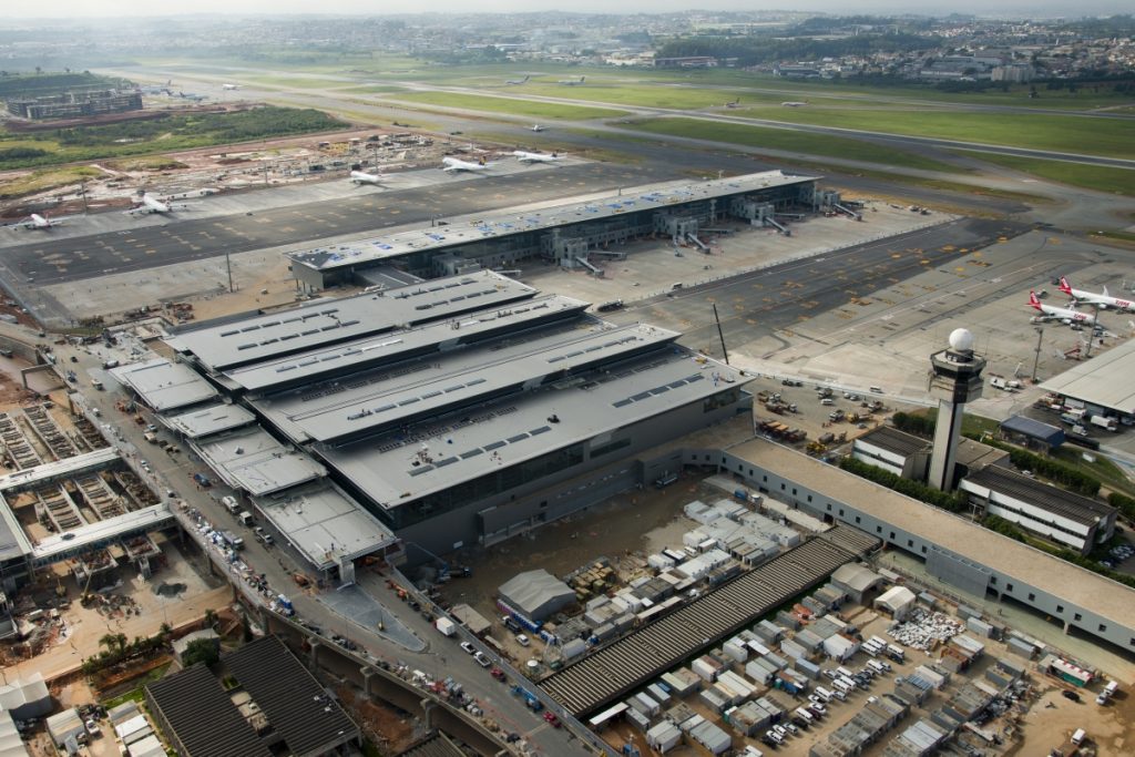 A bird’s eye view of Terminal 3 at Guarulhos International Airport.