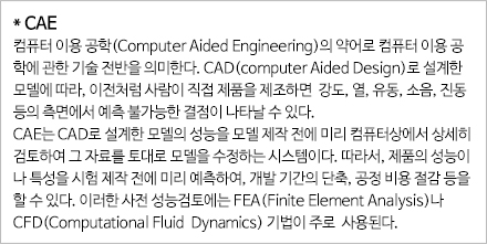 용어해설 본문 내용 중 CAE 용어에 대한 설명