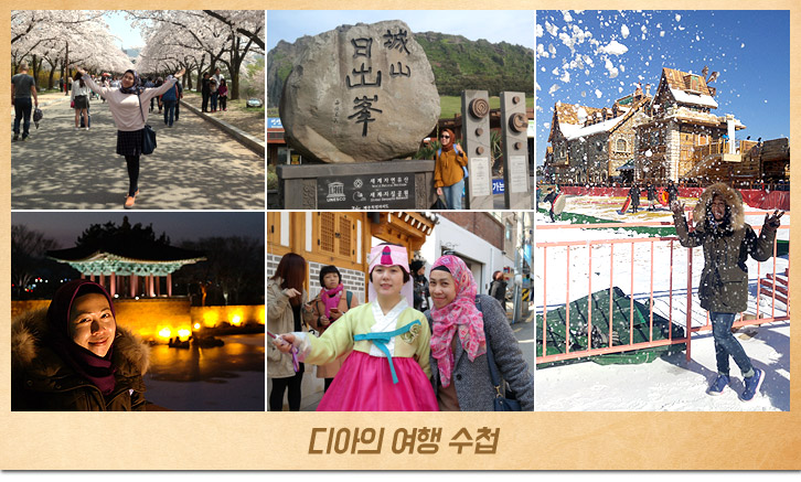 디아의 여행수첩. 경주, 부산, 서울, 수원, 제주도 등 다양한 곳을 다니며 찍은 여행 사진들 