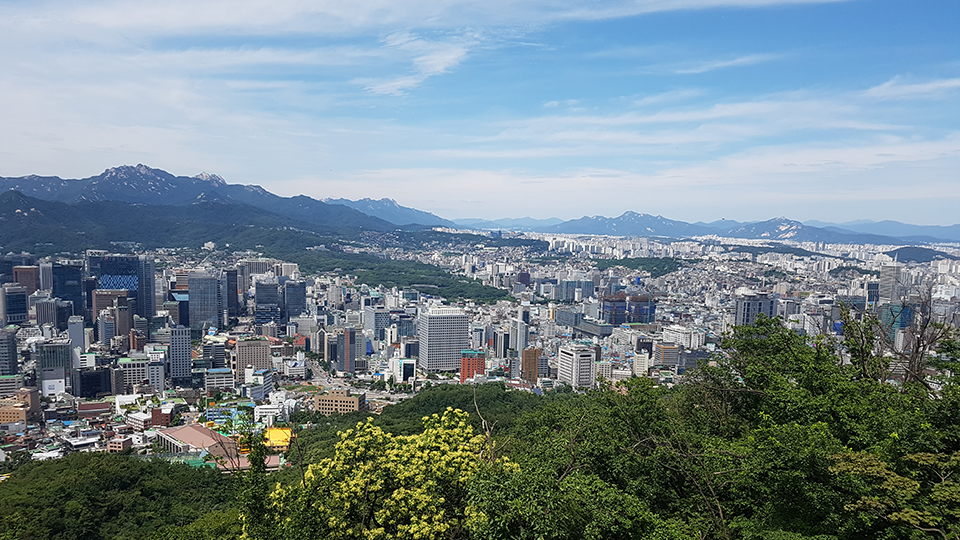 남산서울타워에서 바라본 서울 시내 풍경