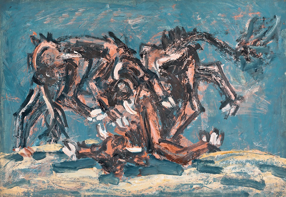 그림: 이중섭作 싸우는 소 Oil on Paper, 26 x 38.5cm, 1955년│개인소장