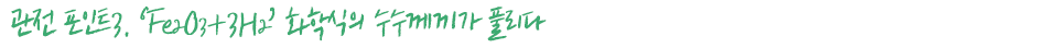 관전 포인트3. ‘Fe2O3+3H2=?’ 화학식의 수수께끼가 풀리다