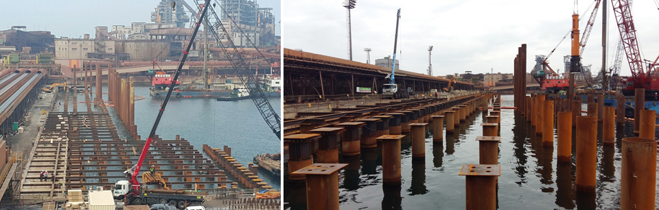 ▲Cases of application to ports and marine structures