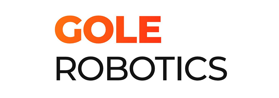 ▲고레로보틱스 로고. GOLE ROBOTICS 라고 쓰여있다. GOLE 에는 주황색으로 포인트.