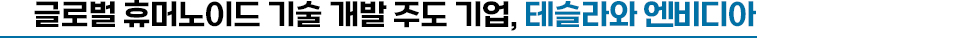 글로벌 휴머노이드 기술 개발 주도 기업, 테슬라와 엔비디아