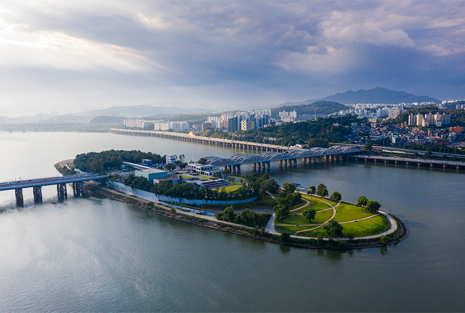 서울시 노들섬 전경 사진