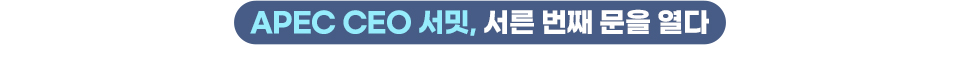 작은제목 APEC CEO 서밋, 서른 번째 문을 열다