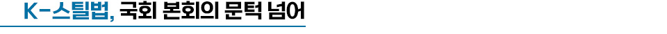 K-스틸법, 국회 본회의 문턱 넘어