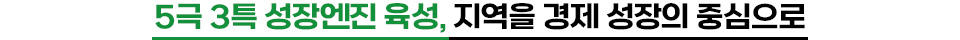 5극 3특 성장엔진 육성, 지역을 경제 성장의 중심으로