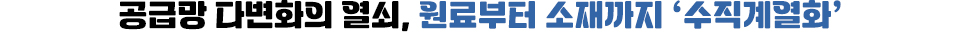 공급망 다변화의 열쇠, 원료부터 소재까지 '수직계열화' 