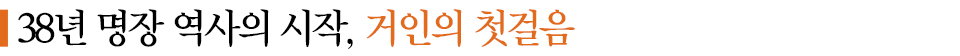중제 38년 명장 역사의 시작, 거인의 첫걸음